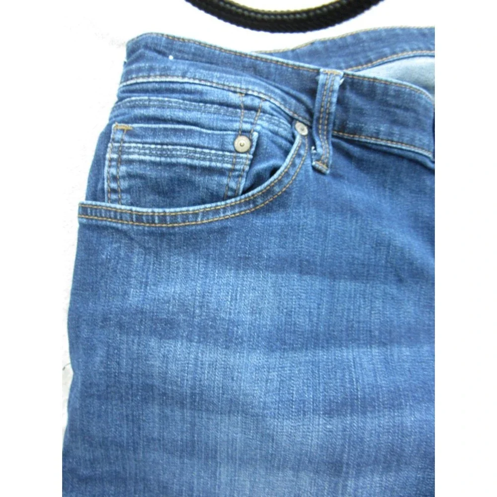 Mavi Jeans Zach Mens 38x36 (Actual 35 x 34) Straight Leg Dark Wash Blue 5-Pocket